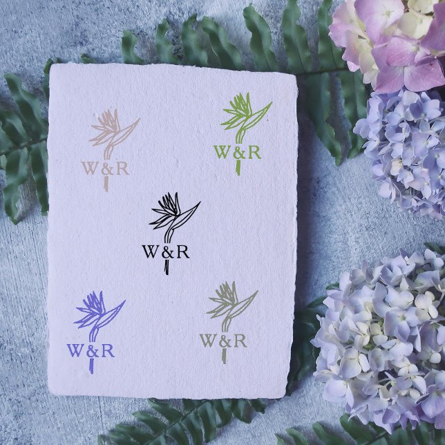 Elegant Flower Monogram Rubber Stamp (Creator Uploaded)