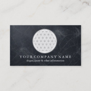 Elegant Flower Of Life New Age Spiritual Healer Business Card