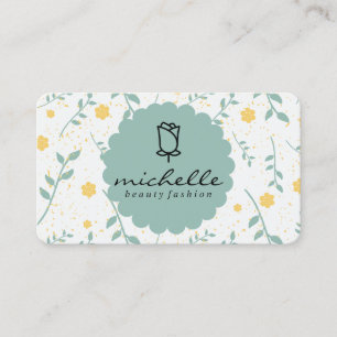 Elegant Flower Pattern Business Card