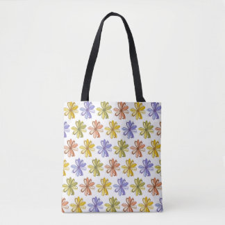 Elegant Flower Pattern Tote Bag