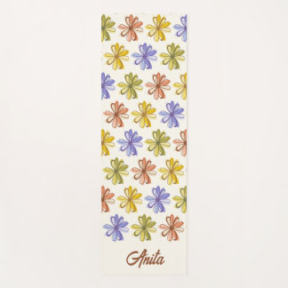 Elegant Flower Pattern Yoga Mat