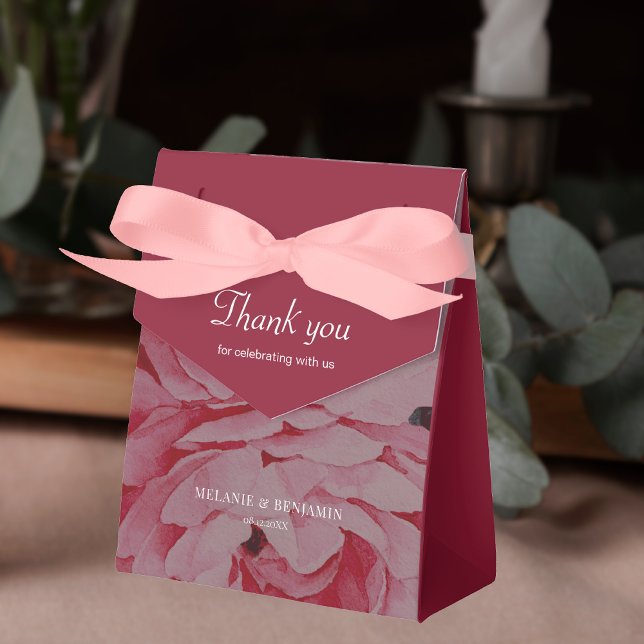 Elegant Flower Personalised Wedding Thank You Favour Box (Creator Uploaded)
