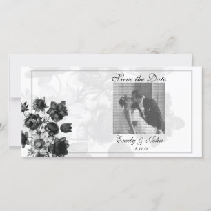 Elegant Flower Save the Date Photo Cards