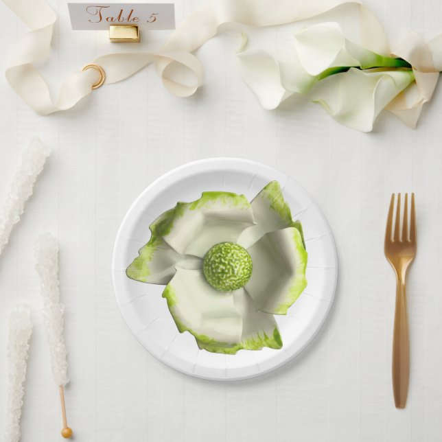 Elegant Flower Spring Summer Wedding Birthday Paper Plate (Wedding)