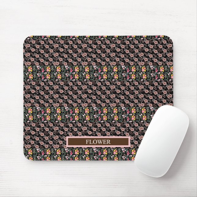 Elegant Flower Watercolor Customise  Mouse Mat (With Mouse)