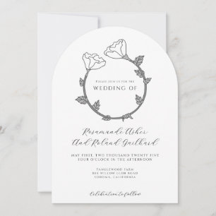 Elegant Flower Wedding Invitation