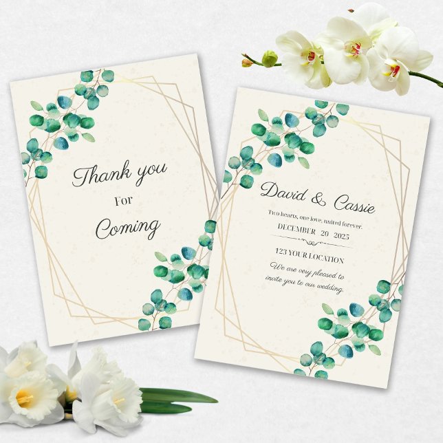 Elegant Flower Wedding Invitation (Creator Uploaded)