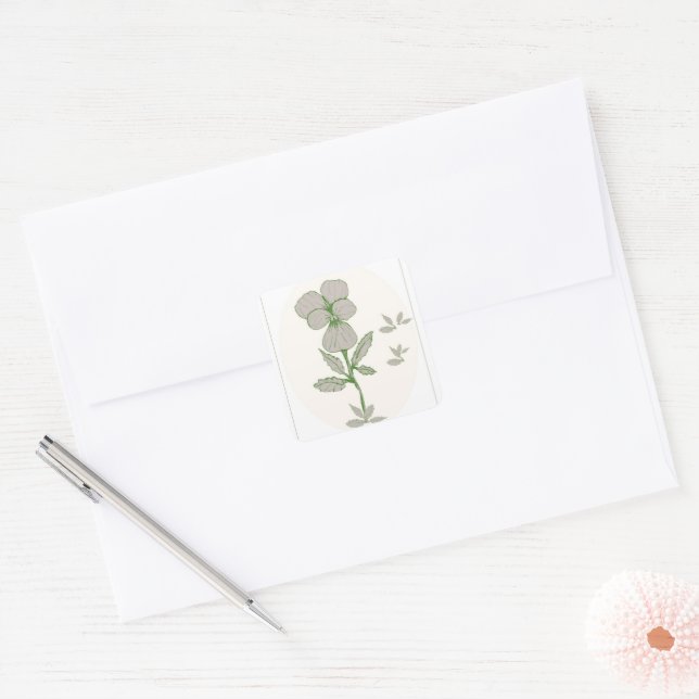 Elegant Flower Wedding Sticker (Envelope)
