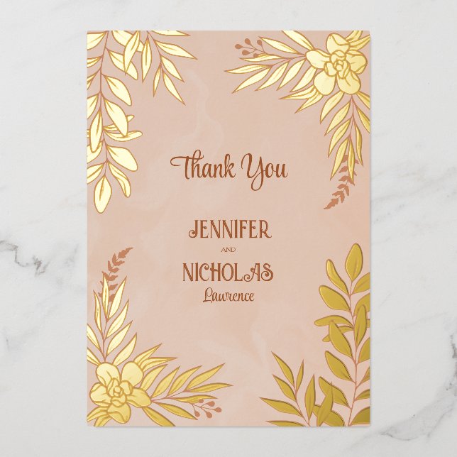 Elegant Flowers And Leaves Ornaments for Wedding (Front)