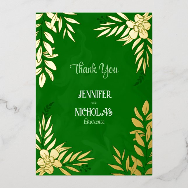 Elegant Flowers And Leaves Ornaments for Wedding (Front)