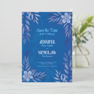 Elegant Flowers And Leaves Ornaments for Wedding Invitation
