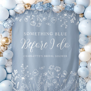 Elegant Flowers Bridal Shower Backdrop Tapestry
