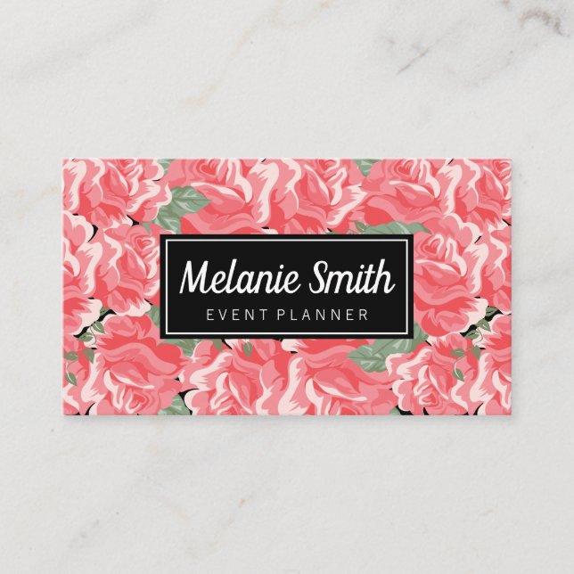 Elegant Flowers Business Card (Front)