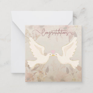 Elegant Flowers Congratulations Wedding Card