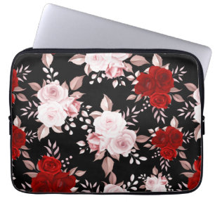 Elegant Flowers Floral Seamless Pattern Laptop Sleeve
