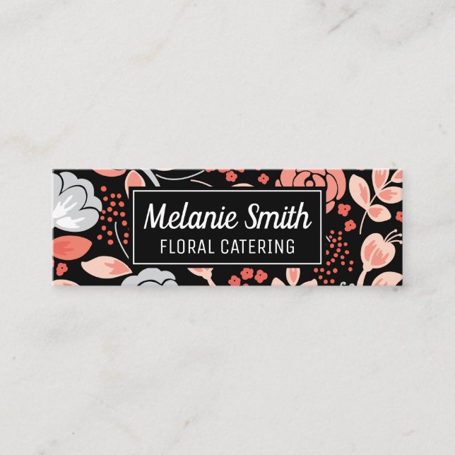 Elegant Flowers | Florist Catering Mini Business Card (Front)