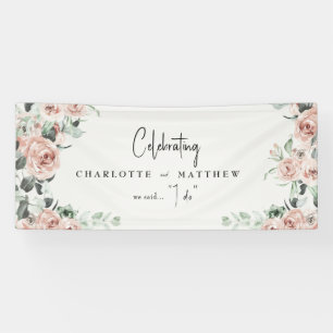 Elegant Flowers in Spring Blush Wedding Banner