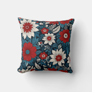 Elegant Flowers Pattern Cushion
