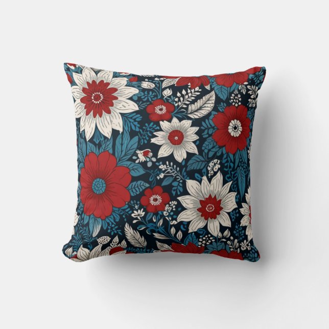 Elegant Flowers Pattern  Cushion (Front)