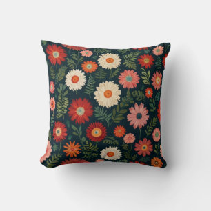Elegant Flowers Pattern Cushion