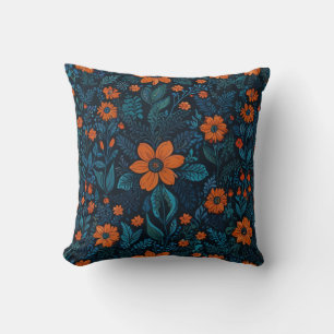 Elegant Flowers Pattern Cushion