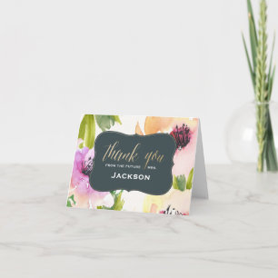 Elegant Flowers   Thank You Card