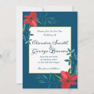 Elegant Flowery Wedding Invitation