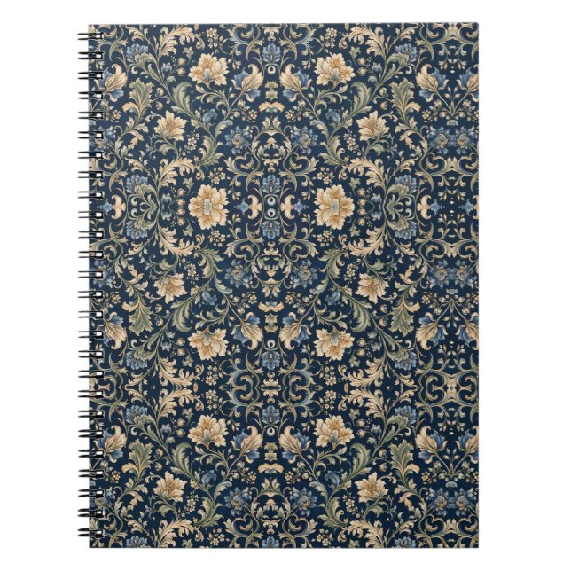Elegant Flowing Botanical Flourish Notebook (Front)