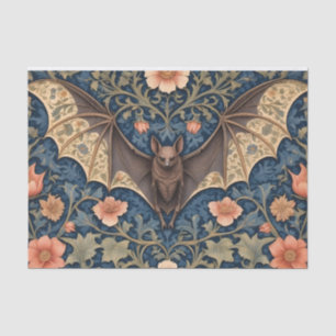 Elegant Flying Bat William Morris Inspired Floral Tissue Paper