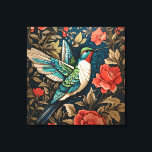 Elegant Flying Hummingbird William Morris Inspired Canvas Print<br><div class="desc">Elegant Flying Hummingbird Canvas Print,  a harmonious fusion of the enchanting grace of a hummingbird in flight and the timeless design aesthetics of William Morris. This exquisite artwork captures the delicate beauty of nature through a Morris-inspired lens.</div>
