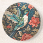Elegant Flying Hummingbird William Morris Inspired Coaster<br><div class="desc">Add a touch of elegance to your tabletop with this 'Elegant Flying Hummingbird William Morris Inspired Coaster.' This coaster seamlessly blends the intricate beauty of William Morris-inspired patterns with the grace of hummingbirds in flight. Protect your surfaces in style while celebrating the timeless charm of this unique and elegant accessory....</div>