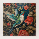 Elegant Flying Hummingbird William Morris Inspired Jigsaw Puzzle<br><div class="desc">Designed for both relaxation and mental stimulation,  the Elegant Flying Hummingbird Jigsaw Puzzle offers a rewarding challenge that results in a stunning masterpiece. Immerse yourself in the process of creation while enjoying the essence of hummingbirds and the lasting legacy of Morris' design principles.</div>