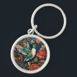 Elegant Flying Hummingbird William Morris Inspired Key Ring<br><div class="desc">Elevate your keychain collection with this 'Elegant Flying Hummingbird William Morris Inspired Keychain.' This exquisite accessory seamlessly marries the intricate beauty of William Morris-inspired patterns with the grace of hummingbirds in flight. Carry a touch of nature-inspired elegance with you wherever you go, and let your keys stand out with this...</div>