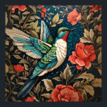 Elegant Flying Hummingbird William Morris Inspired Poster<br><div class="desc">The Elegant Flying Hummingbird Poster brings the grace of hummingbirds and the timeless legacy of William Morris directly to your surroundings. Elevate your décor with this exceptional poster,  where nature's beauty and artistic sophistication unite in perfect harmony.</div>