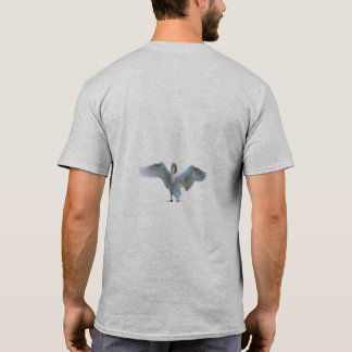 Elegant Flying Swan Back Graphic T-Shirt – Minimal