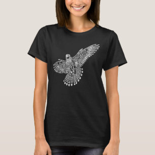 Elegant Flying Vintage Falcon In Flight T-Shirt
