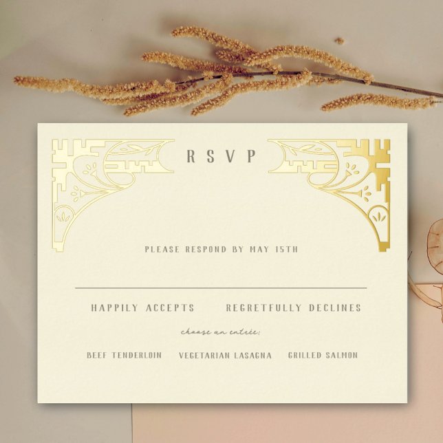 Elegant Foil Art Nouveau Arch Foil Invitation (Creator Uploaded)