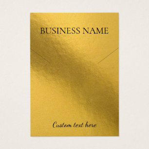 Elegant foil gold modern necklace display card