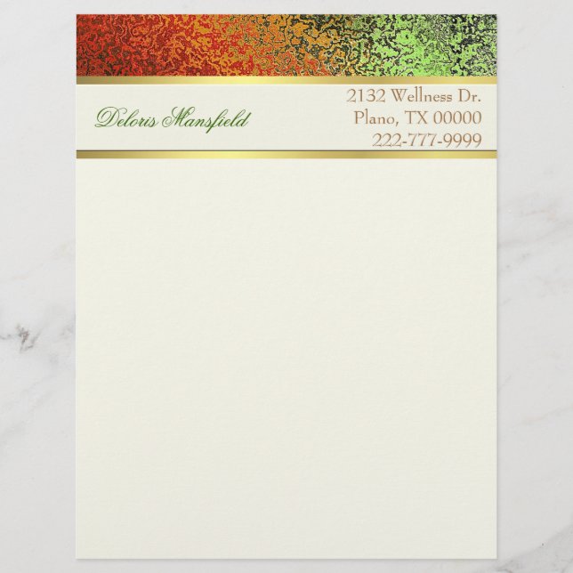 Elegant Foil Look Business Letterhead (Front)