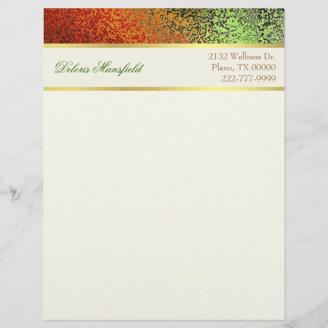 Elegant Foil Look Business Letterhead 1 (Front)