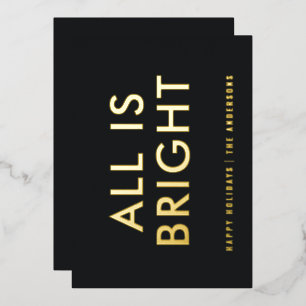 elegant foil non photo modern foil holiday card