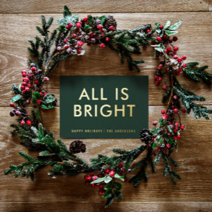 elegant foil non photo modern foil holiday card