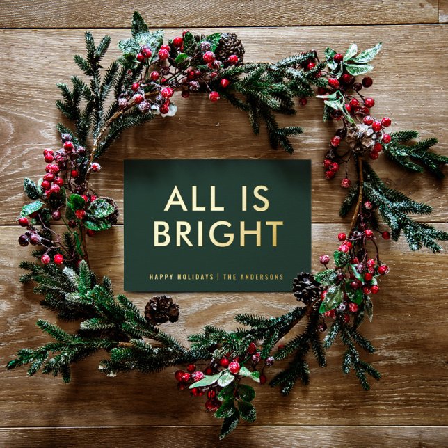 elegant foil non photo modern foil holiday card (Creator Uploaded)