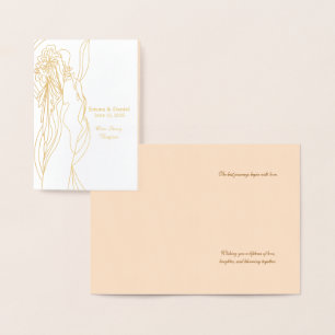 Elegant Foil Wedding Card