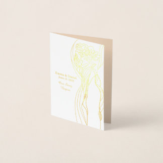 Elegant Foil Wedding Card