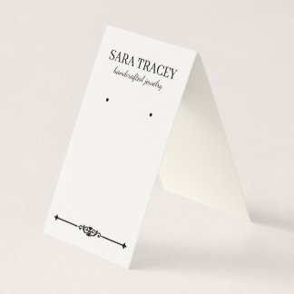 Elegant Fold Over Earring Card with Socials