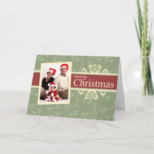 Elegant Folded Photo Christmas Holiday Card