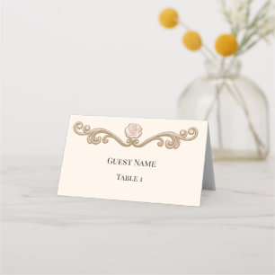 Elegant Folded Wedding Place Card