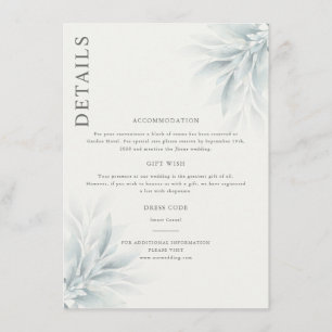 Elegant Foliage Modern Details Enclosure Card