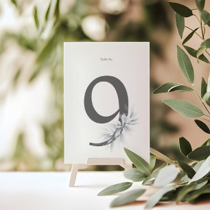 Elegant Foliage Modern Table Number